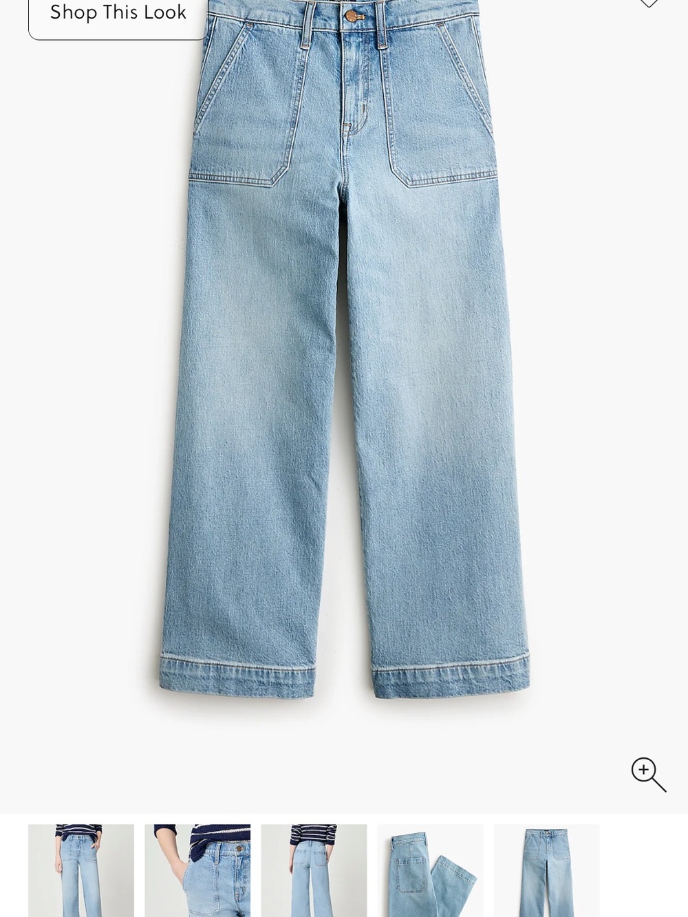 J. Crew Factory Light Blue Wide-Leg Jeans